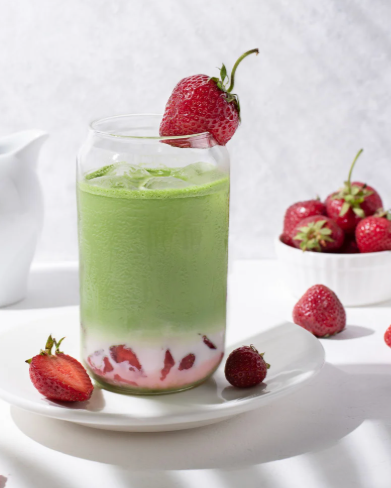 Iced Strawberry Matcha Latte